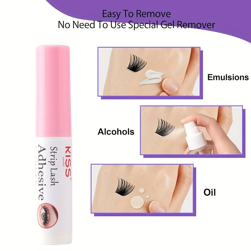 Pegamento para extensiones de pestañas para mujer, a prueba de agua, sin látex, transparente, 0.17 oz