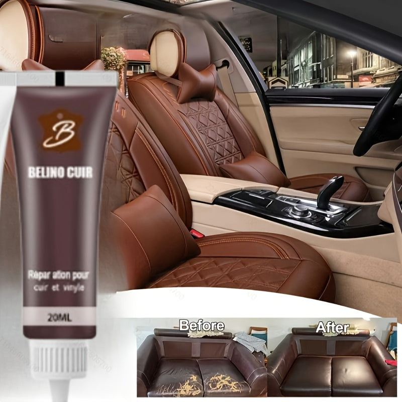 Crema de reparación de cuero para arañazos y grietas 20ml para sofá y asientos de coche