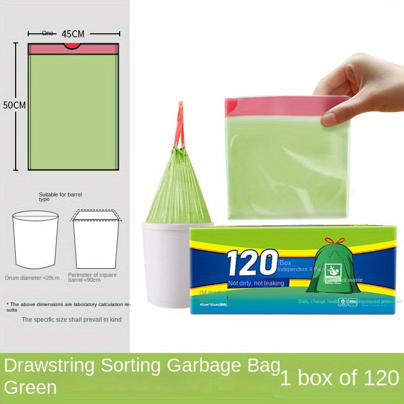 Multipack Tear-Free Drawstring Trash Bags Black Degradable Kitchen Bathroom Bedroom