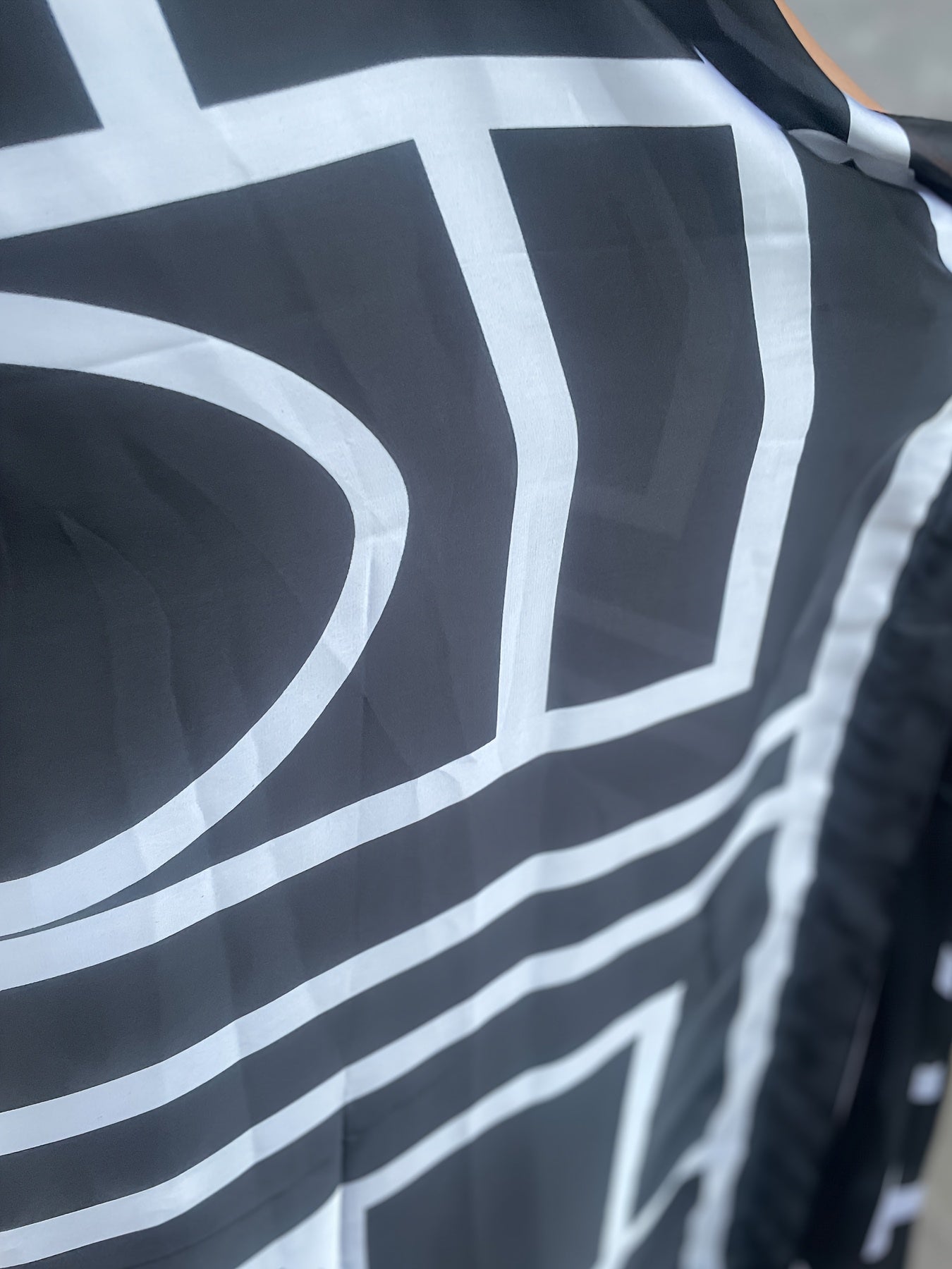 Plus o'lcham ayollar uchun maxi kaftan kiyi batwing qo'lqopli yorqin bosma