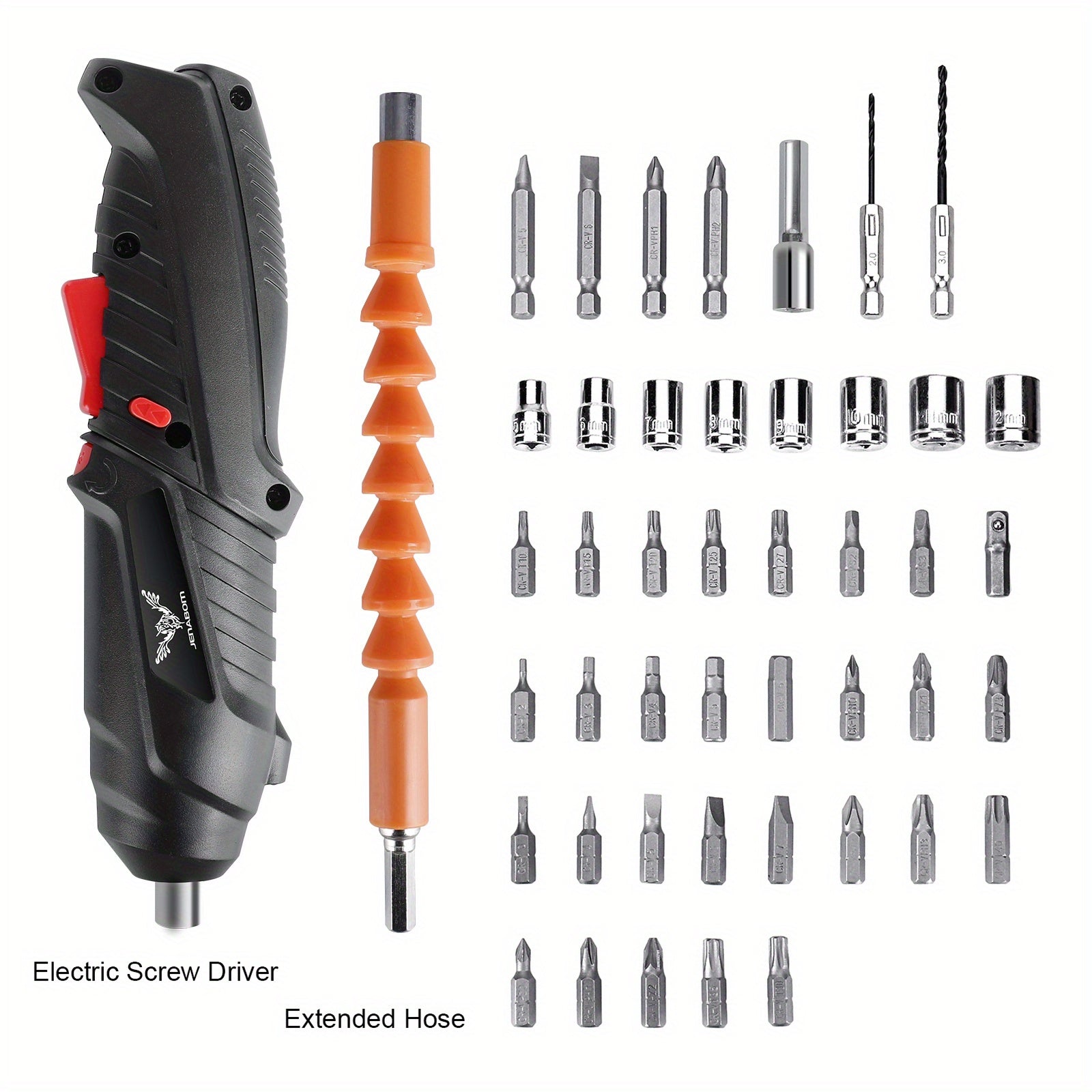 Electric Tool Set with 3.6V Mini Cordless Drill and Screwdriver 14 26 47 Pieces