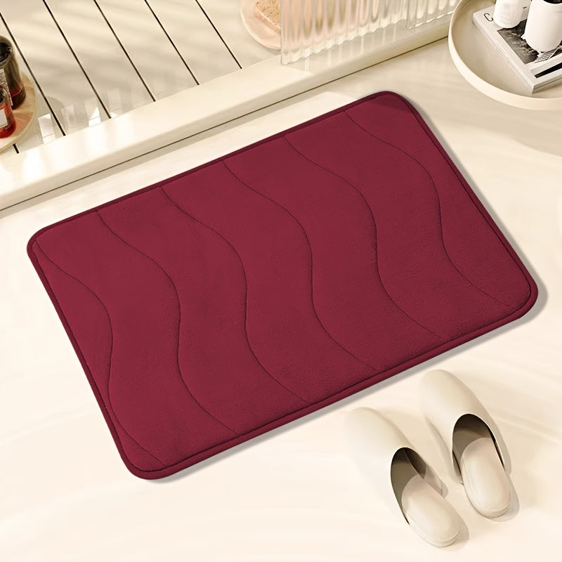 Soft Absorbent Waterproof Rectangular Bath Mat for Bathroom Shower Tub
