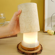 Textured Fabric Wooden Air Humidifier with Aromatherapy Diffuser and Essential Oil Compatibility
