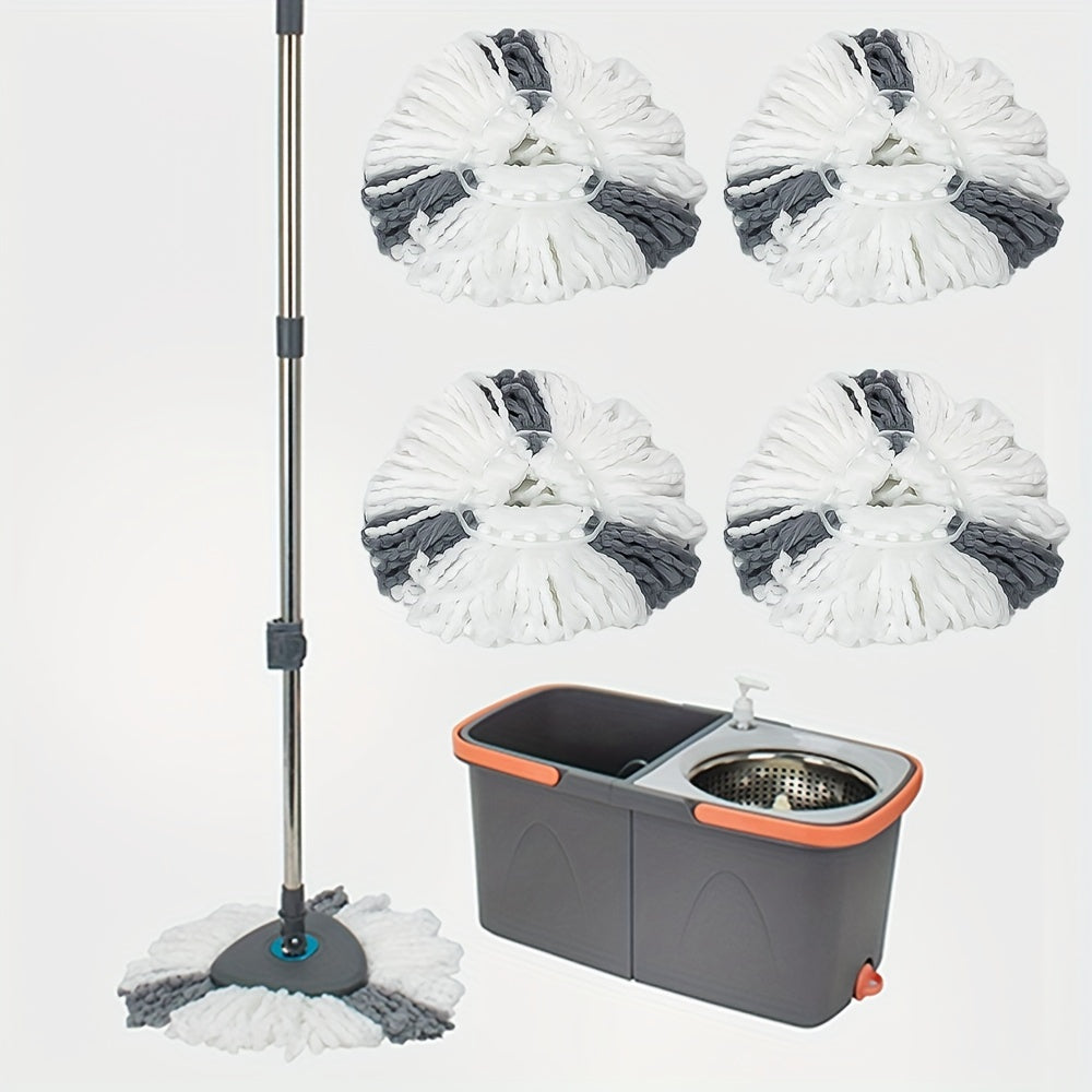 Triangle Rotating Mop Set with Square Bucket and Water Separation for Hardwood and Tile Floors