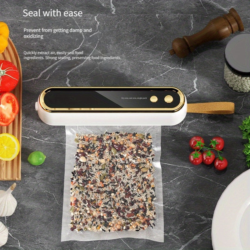 Portativ USB vakuum yopish uchun oziq-ovqatni saqlash uchun qayta tiklanadigan simsiz, kichik