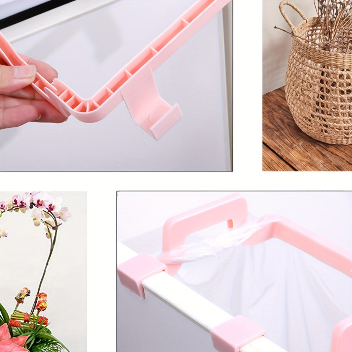 Eshik ortiga o'rnatiladigan plastik sumka ushlagich, panda dizayni bilan, oshxona chiqindilari uchun, uyda saqlash uchun uy-ro'zg'or tashkilotchisi