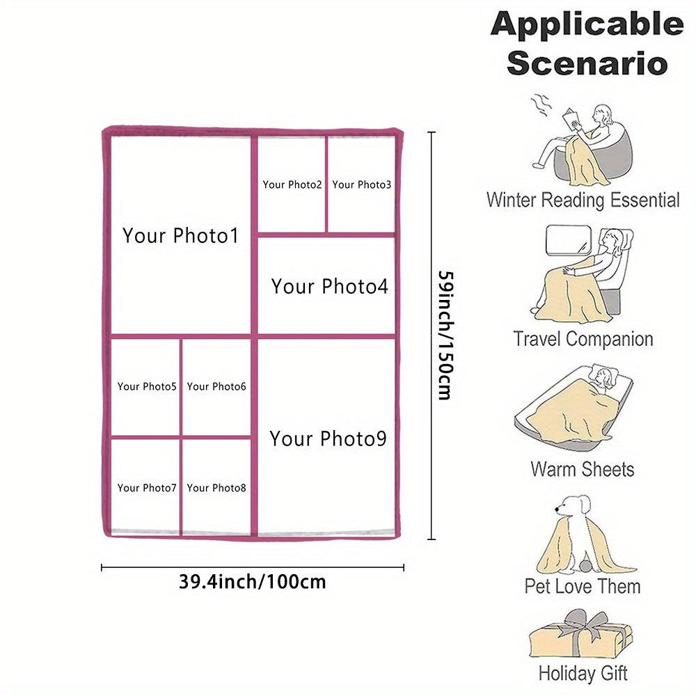 Personalized Couple Flannel Throw Blanket Soft Warm Gift for Couch Bed Camping