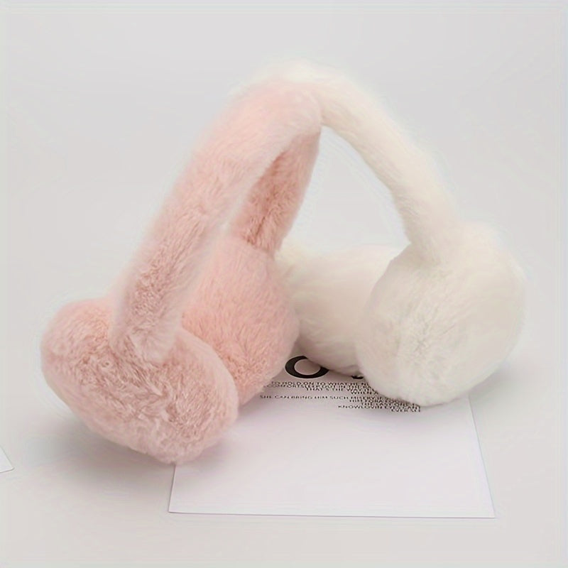 Fleece Ear Muffs for Men and Women Adjustable Sheepskin Winter Warmers