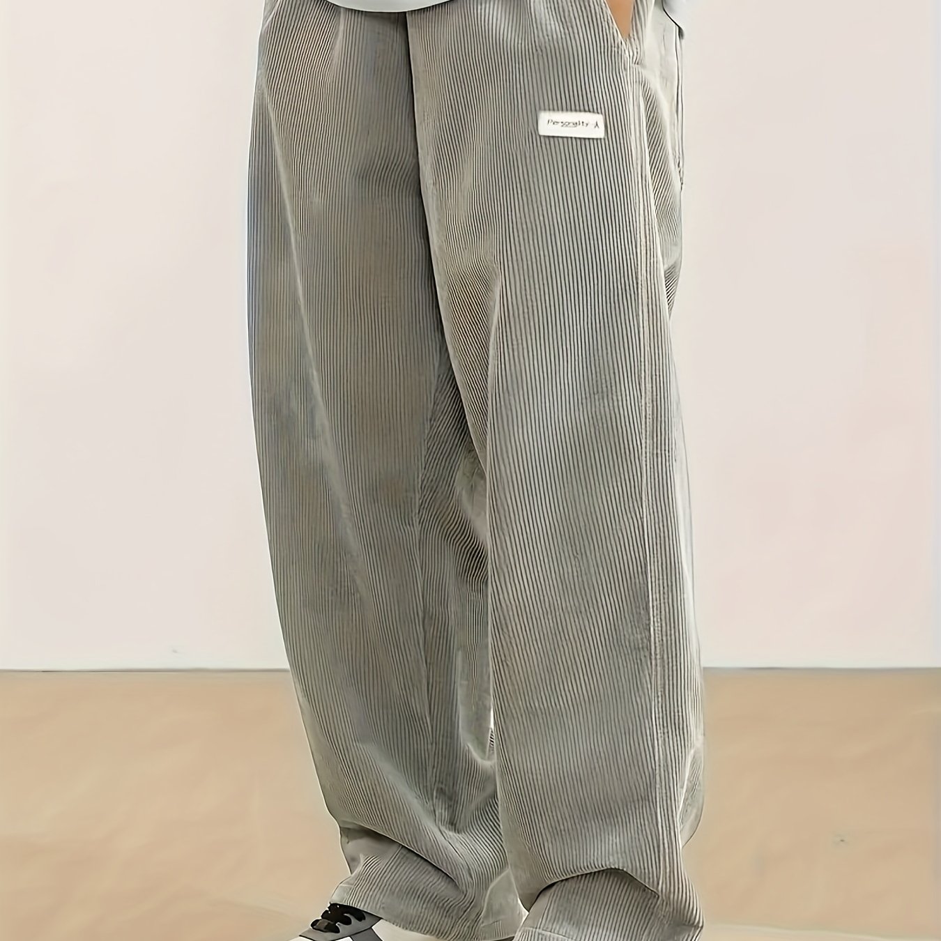 Pantalones de pana para hombre casuales para otoño e invierno con bolsillos y ligero stretch