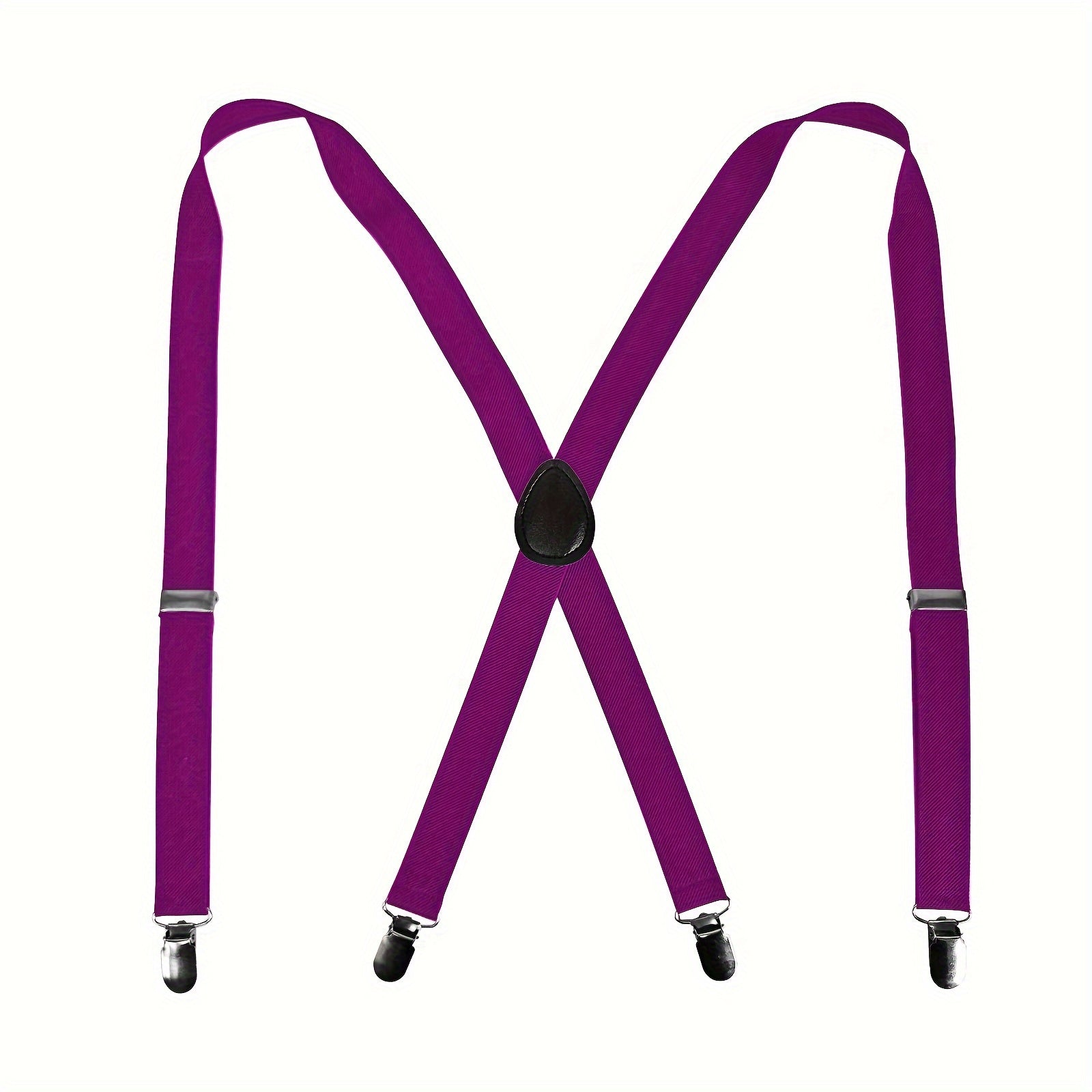 Мужские черные подтяжки X-Back с 4 зажимами, регулируемыми эластичными ремешками и металлическими зажимами