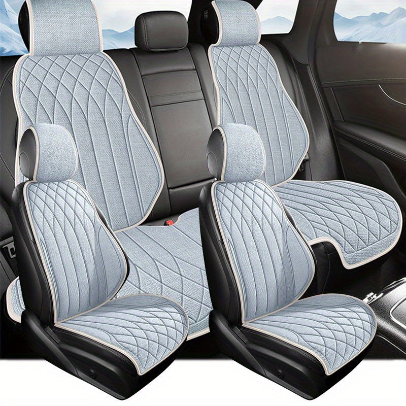 Универс cover для автомобильных сидений в стиле лен, с вентиляцией, без запаха, износостойкий для всех сезонов
