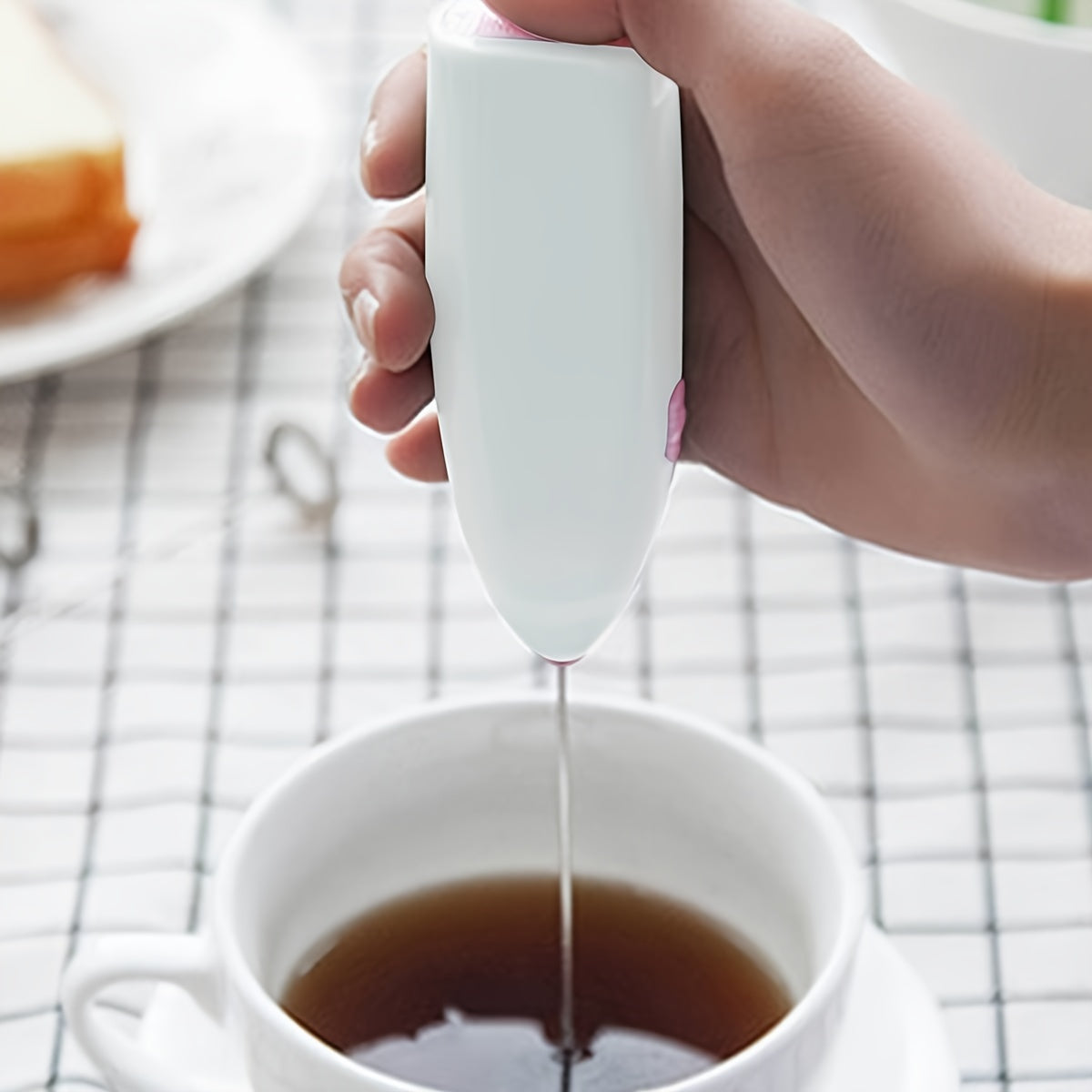 Electric Handheld Frother Egg Beater Mixer Coffee Blender Battery Not Included