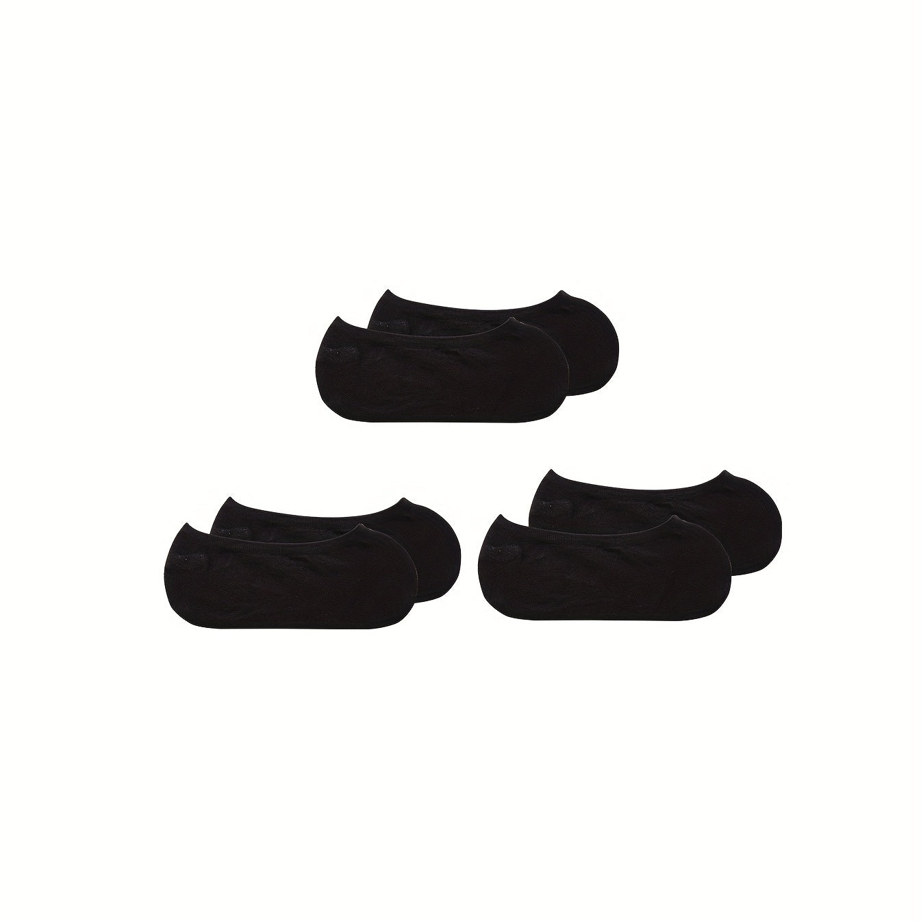 Women’s Invisible Low Cut Ankle Socks 3 Pairs Breathable Solid