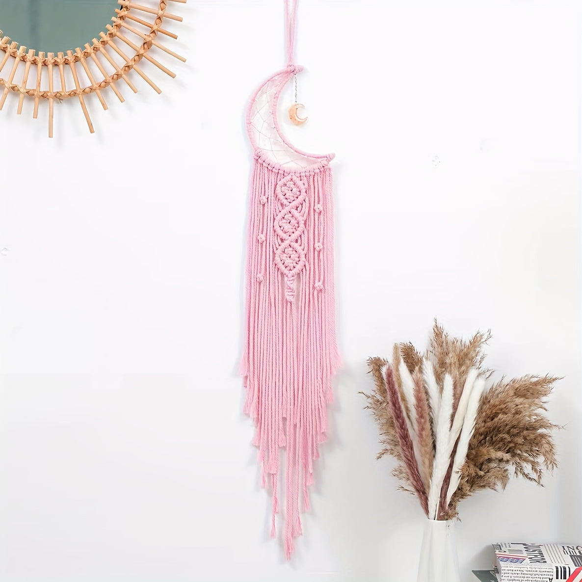 Qo'l bilan tayyorlangan Oynali Tushni Olib Qo'yuvchi - Yotoqxona, Oila Xonasi va Bolalar Xonasi Dekoratsiyasi uchun To'qilgan Tapestry Devorga Osiladigan - 1 Dona