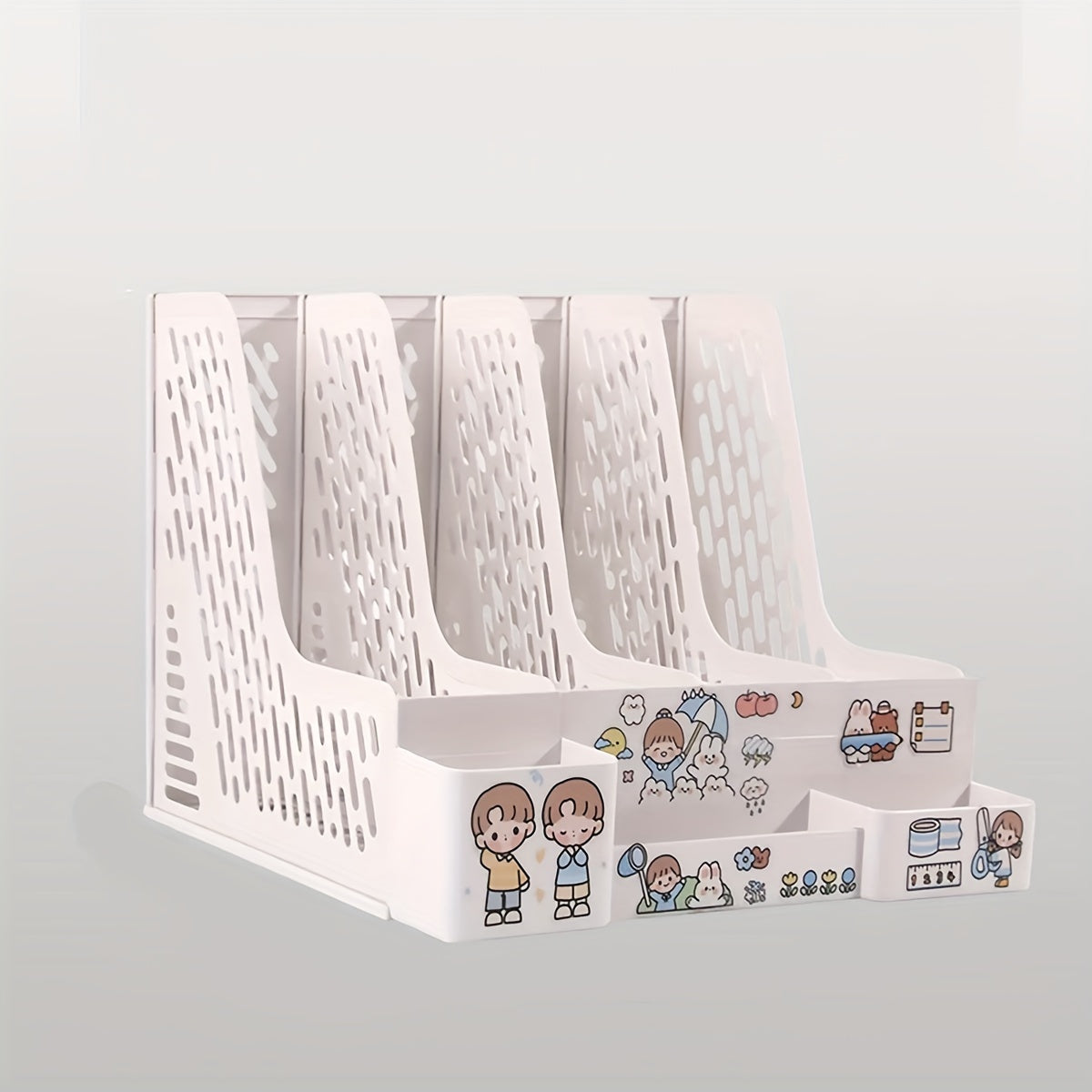 Desktop File Organizer for A4 Files Plastic Office Desk Storage Box