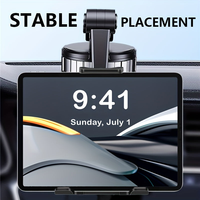 Universal avtomobil telefon va planshet uchun tutqich, sozlanadigan, katta yopishqoq shisha