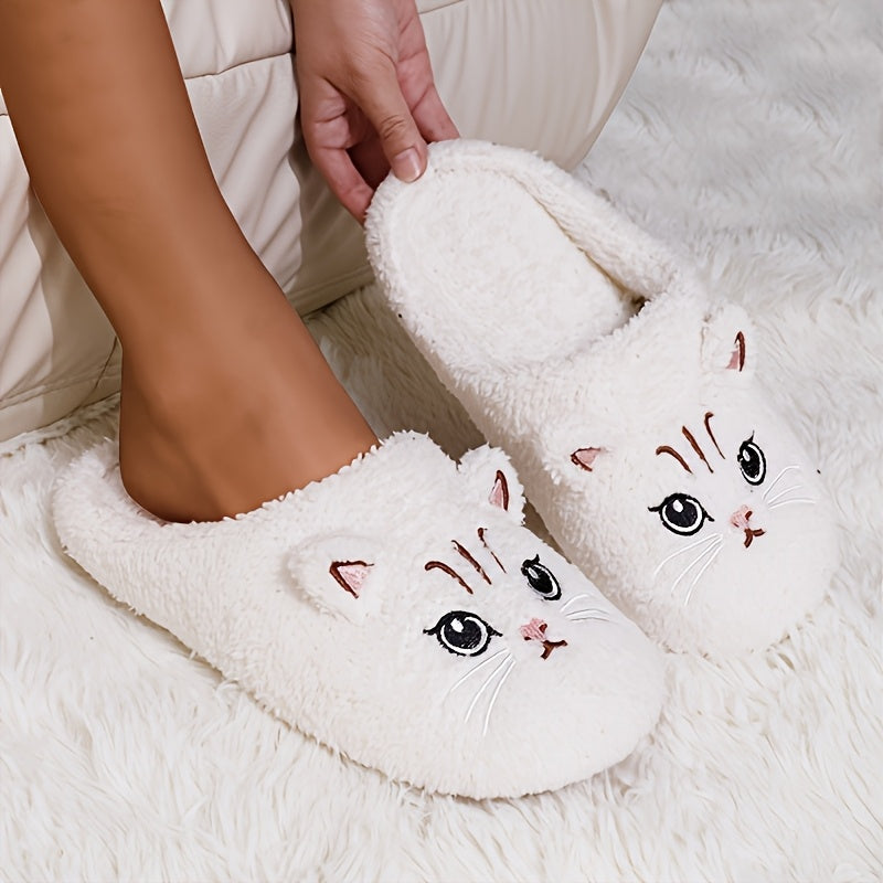 Women's Soft Cat Slippers Non-Slip Quiet Cartoon Comfort
