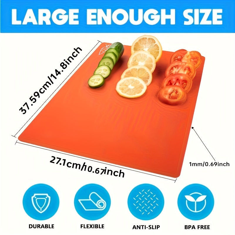 Flexible BPA-Free Cutting Boards Set of 4-10 Non-Slip Kitchen and Camping