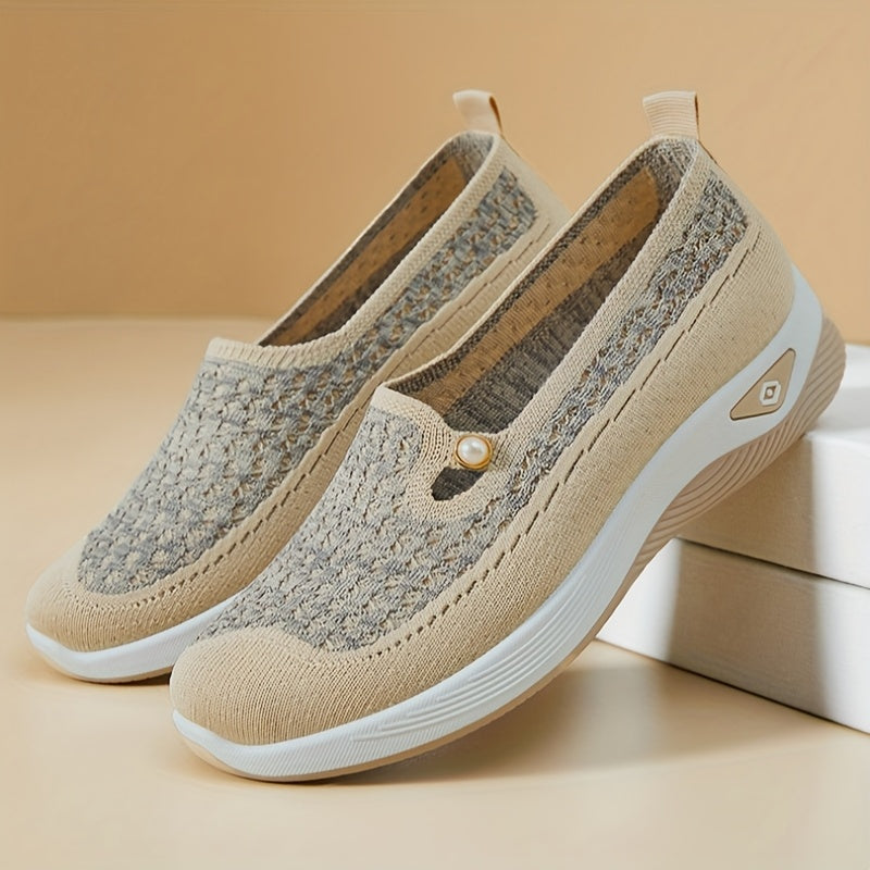 Zapatos casuales para mujer con punta abierta, suela gruesa, cómodos, calzado de primavera