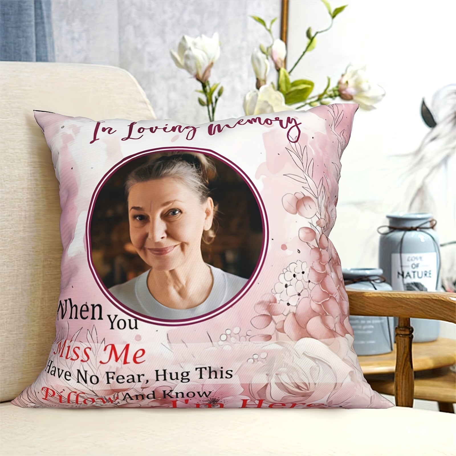 Shaxsiylashtirilgan maxsus foto xotira yostiqchasi, uy bezaklari uchun yumshoq polyester yostiq