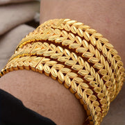 Women’s Copper Cuff Bracelet with Ocean and Pastoral Design for Everyday or Formal Wear