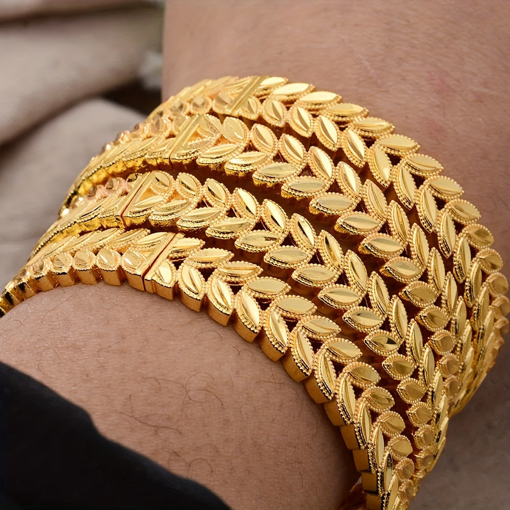 Women’s Copper Cuff Bracelet with Ocean and Pastoral Design for Everyday or Formal Wear