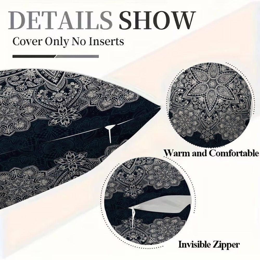 DIJIULU7447: Prajakta Oq Gullar Naqshli Yostiq Qoplari, Ikkala Tomonli Qisqa Plush Chop, Divan va Yotoqxona Uchun Bezak Yostiq Qoplari, 30.48x50.8 sm, Polyesterdan Yasalgan