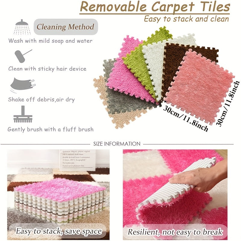 Set of 30/50 Interlocking Foam Floor Mats Square Carpet Area Rug Anti-Slip Seat Pads