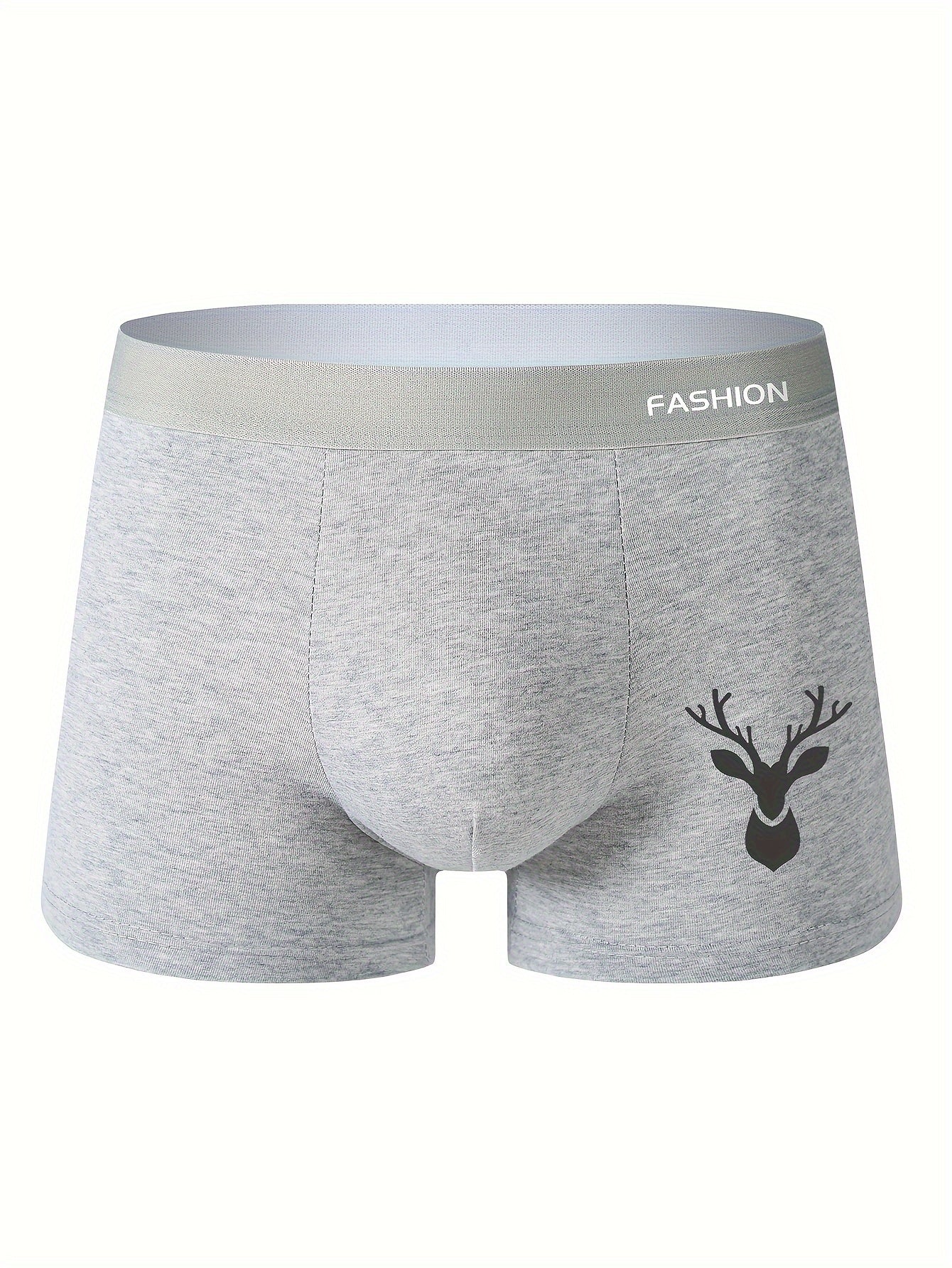 Erkaklar uchun 4 ta to'plam hayvon naqshli boxer shortlari, 92% polyester va 8% spandeksdan tayyorlangan yuqori cho'ziluvchan trikotaj mato. Zamonaviy kattalar o'lchamidagi qisqa ichki kiyim.