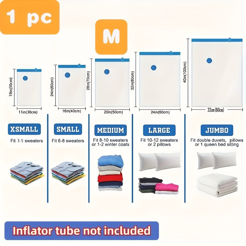 Vacuum Storage Bags for Clothing Bedding and Duvets Space Saving Organizer