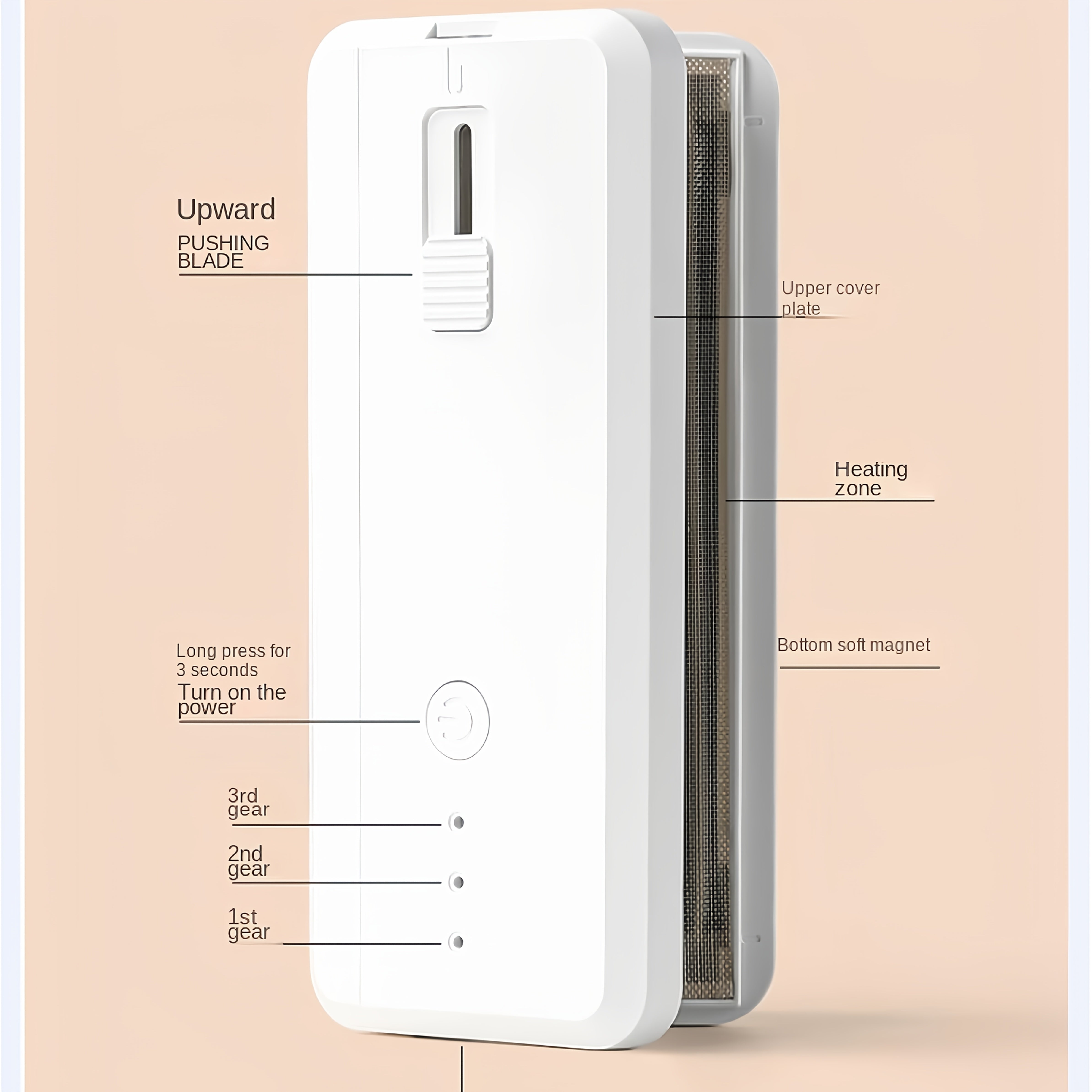 Portativ yopishtiruvchi mashina 1300mAh USB qayta to'ldiriladigan atıştırıcı va plastik paket yopishtiruvchi