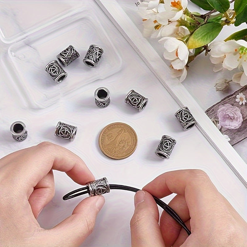 Set of 5 Nordic Viking Beard Beads for Braids and Jewelry Making Men Women