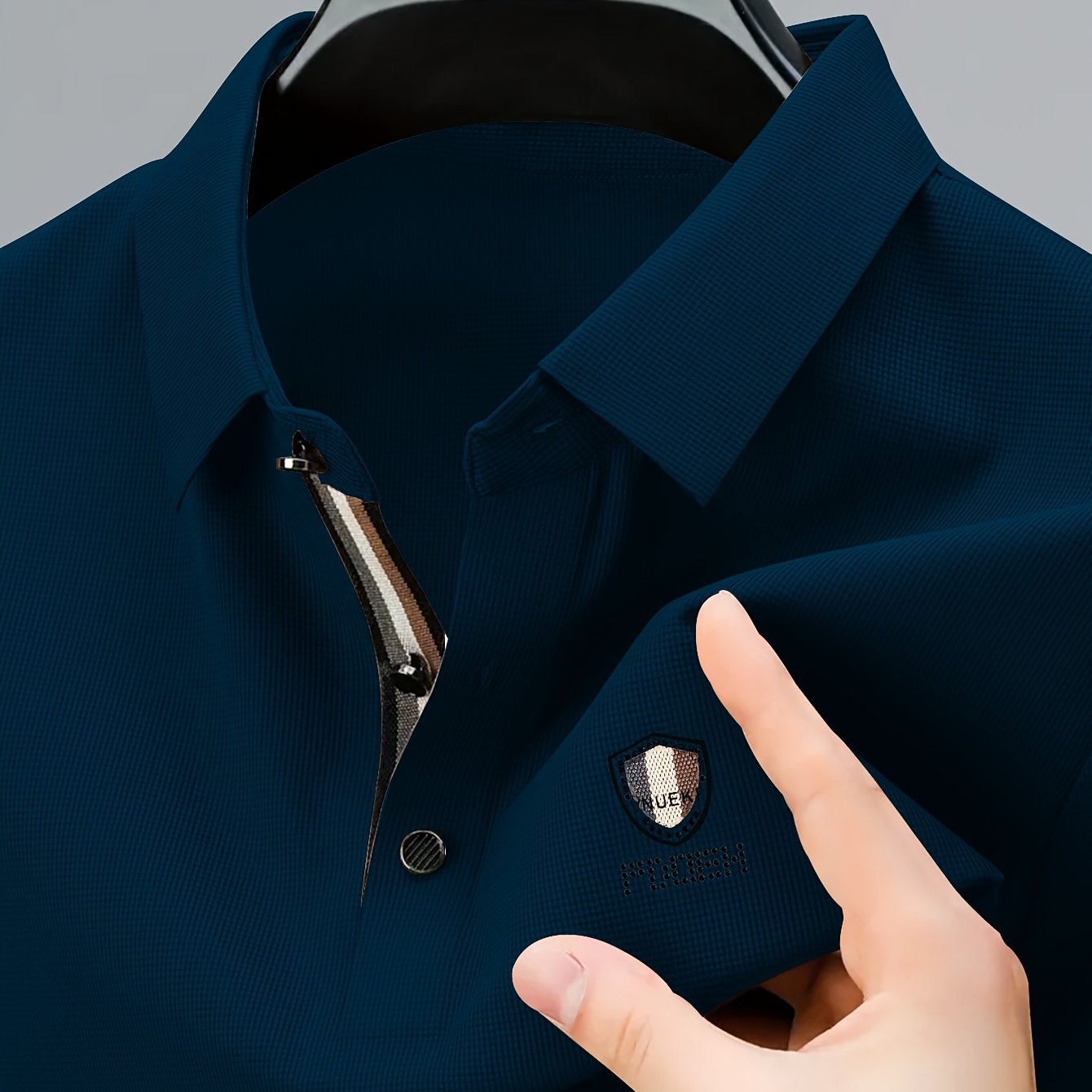 Men's Summer Polyester Golf Shirt with Striped Graphic Print Short Sleeve Casual Lapel