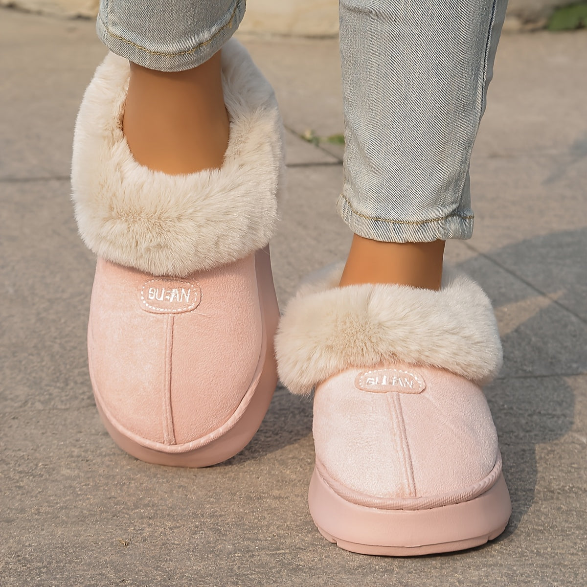 Женские зимние сапоги на fleece-утеплителе, однотонные, повседневные, водонепроницаемые, зимняя обувь