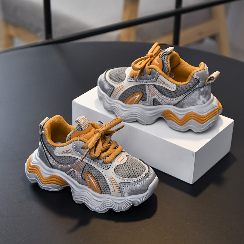 Teen Boys Girls Casual Breathable Anti-slip Sports Sneakers Low Top PU Rubber All-Season