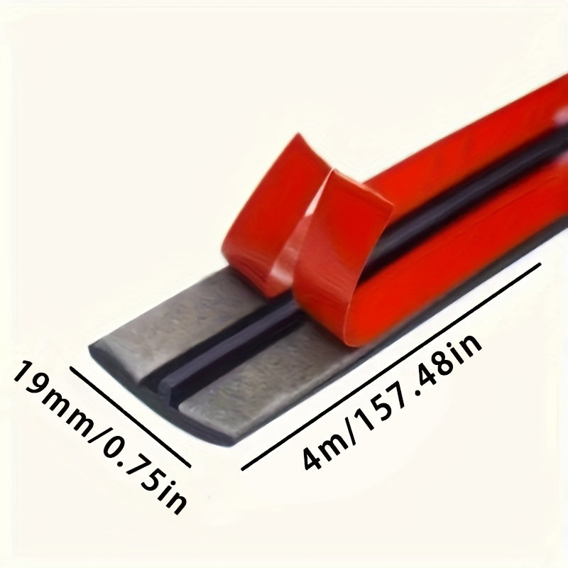 Car Windshield Seal Rubber Strip Weatherproof Soundproof Dustproof 4m 14mm Wide