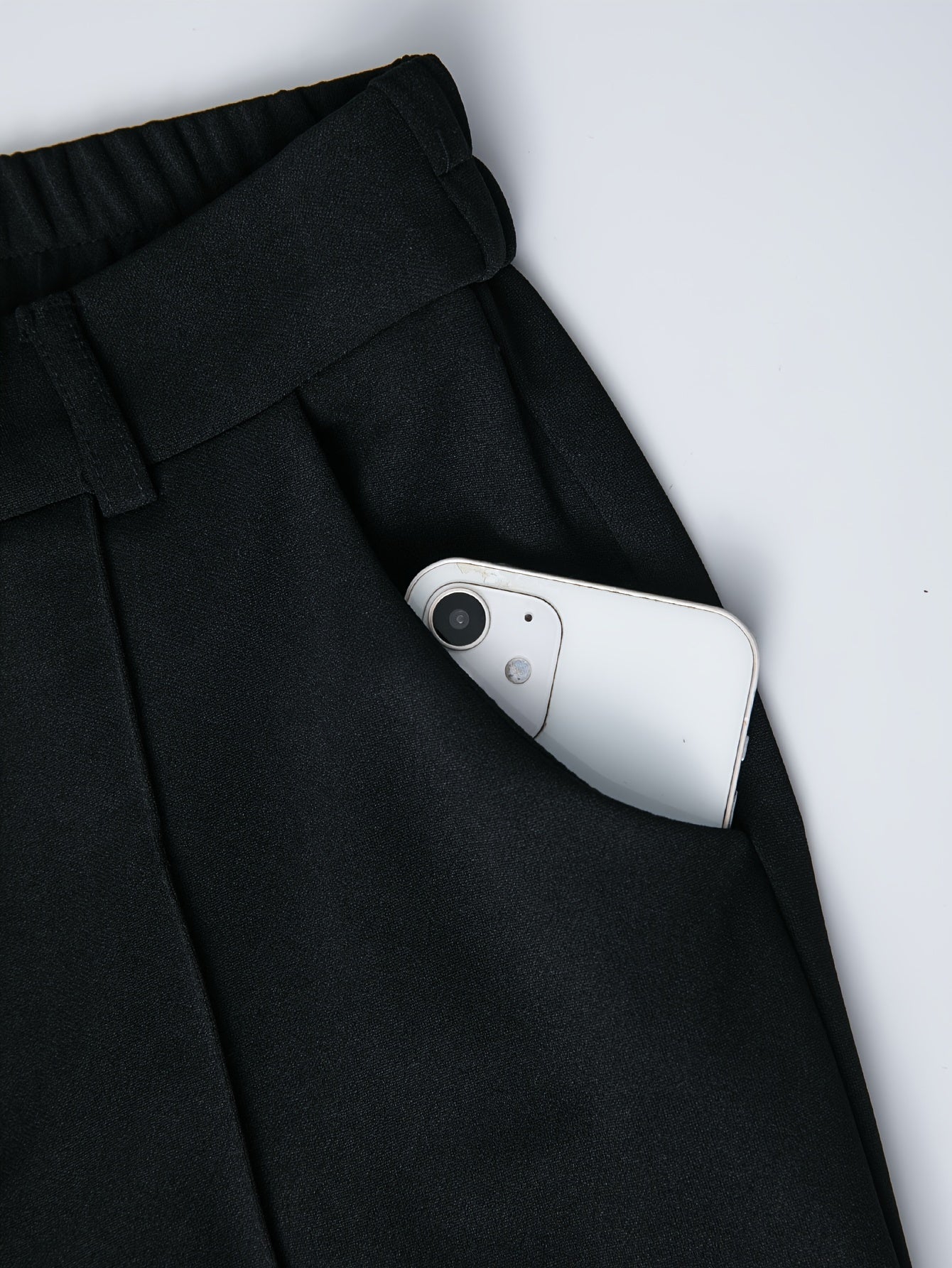 Pantalones de pierna ancha para mujer de tiro alto, ajustados, largos, para todas las estaciones, poliéster