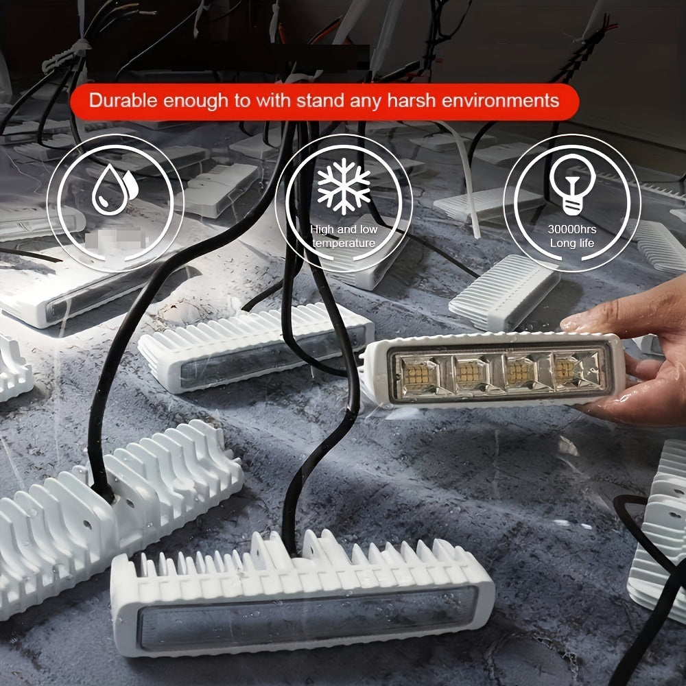 2 Pack 72W 20000LM LED Work Light Bars Off-Road Fog Lights for Truck Jeep ATV