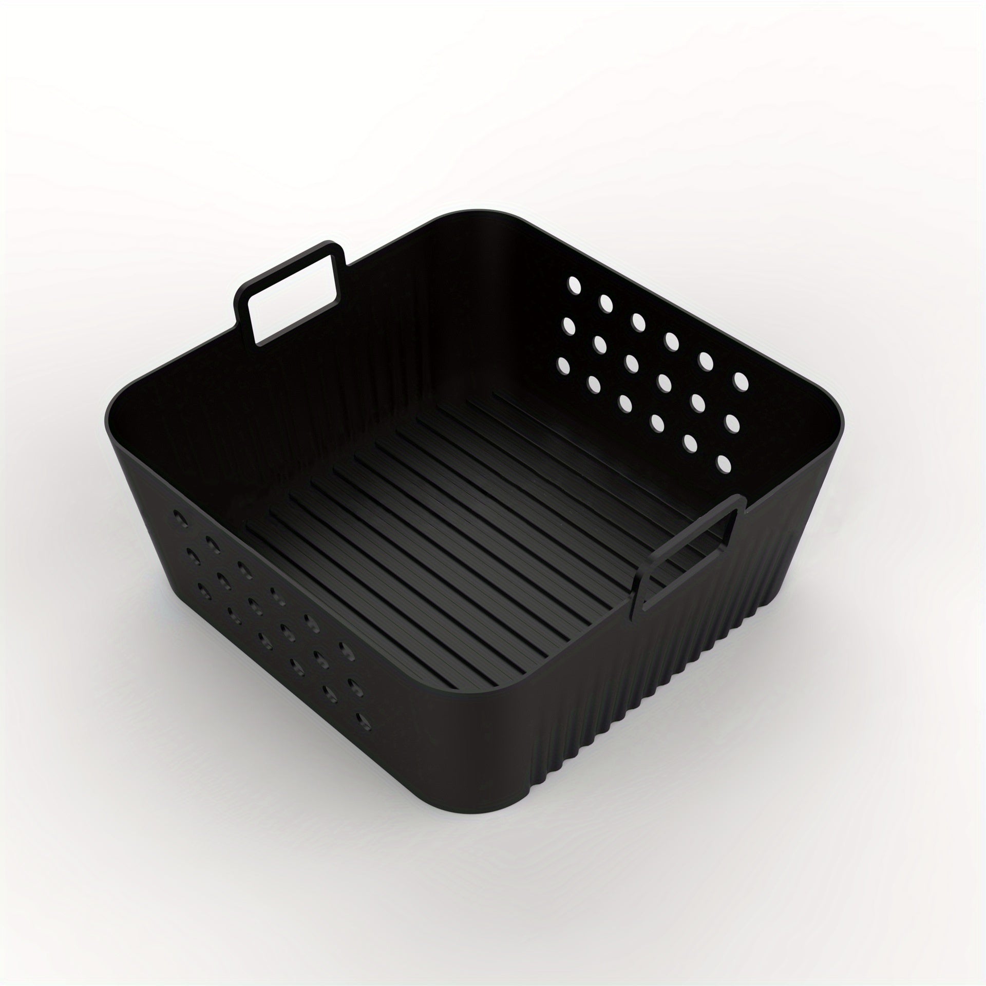 Black Silicone Liner for Air Fryers with Ventilation Holes Non-Stick Compatible with AF180 AF140