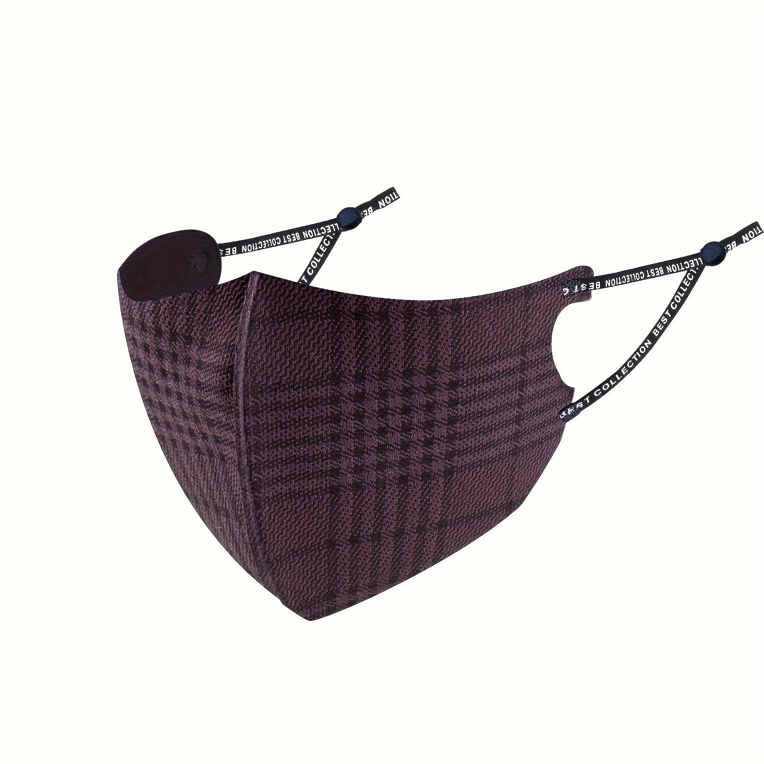 Unisex Reusable Breathable Plaid Face Mask Sun Protection for Outdoors