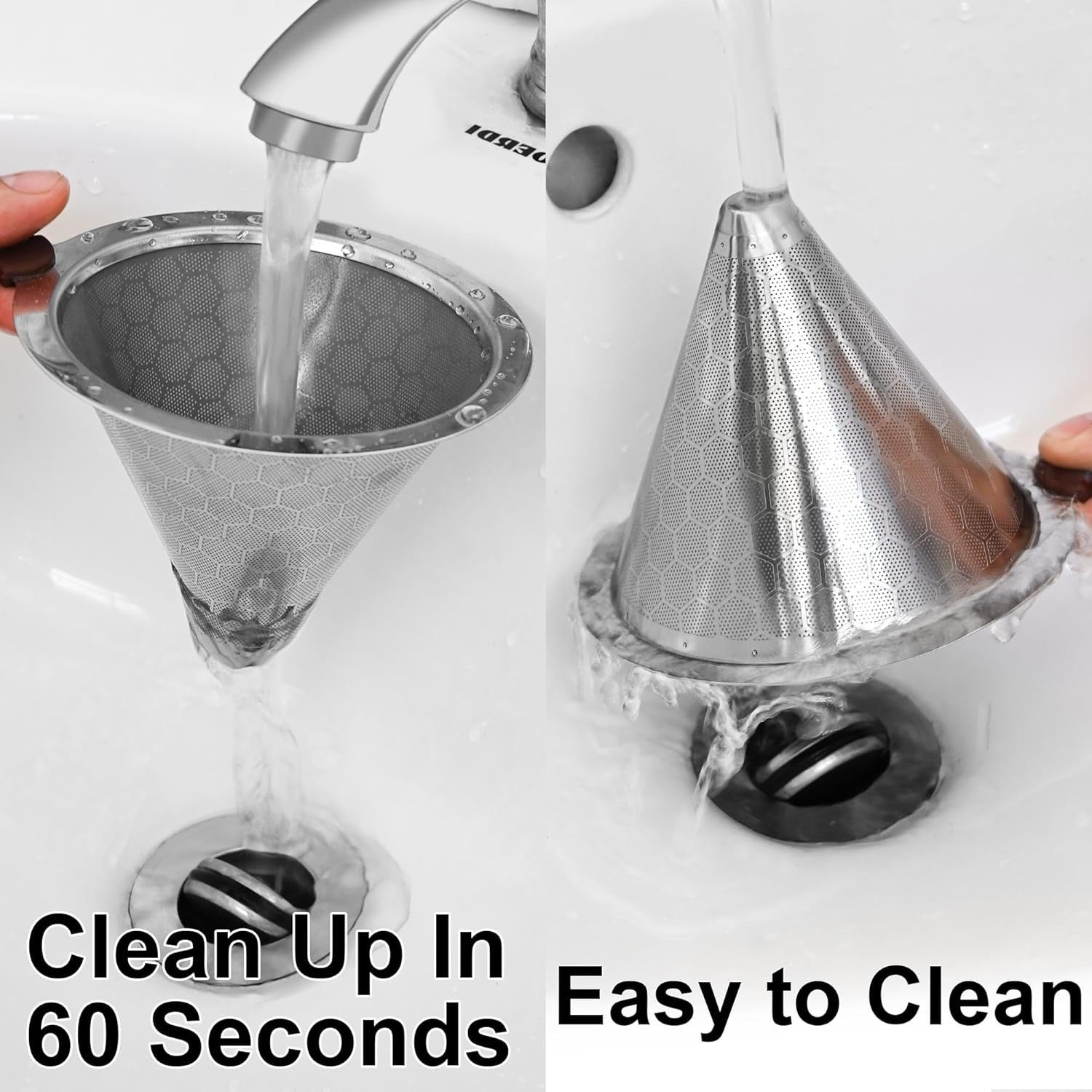 Stainless Steel Coffee Dripper Single Cup with Mesh Filter