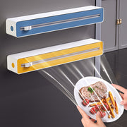Adjustable Magnetic Kitchen Wrap Dispenser Wall Mount Cutter for Cling Film Foil