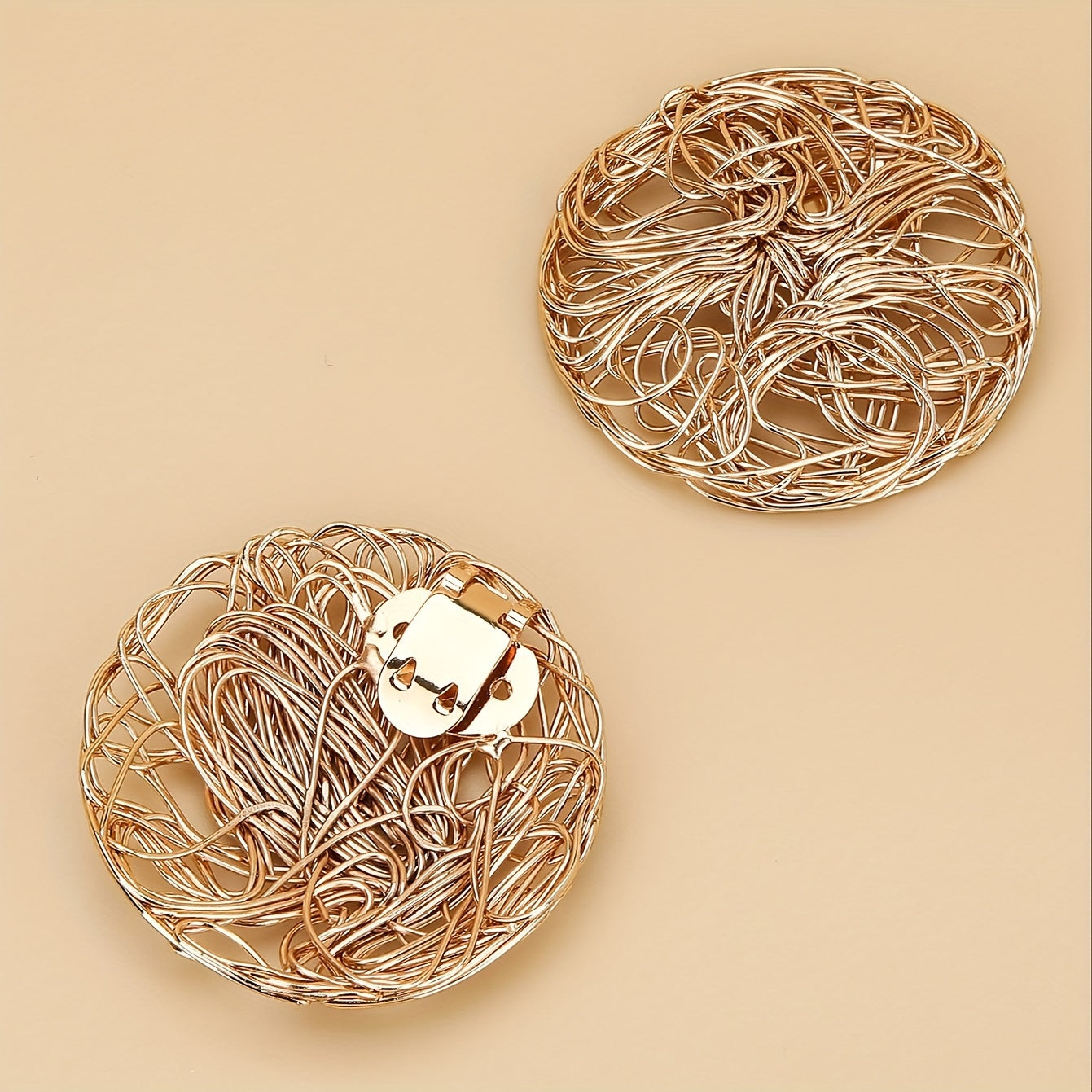 Women's Metal Round Buckle Shoe Clips Detachable High Heel Accessories