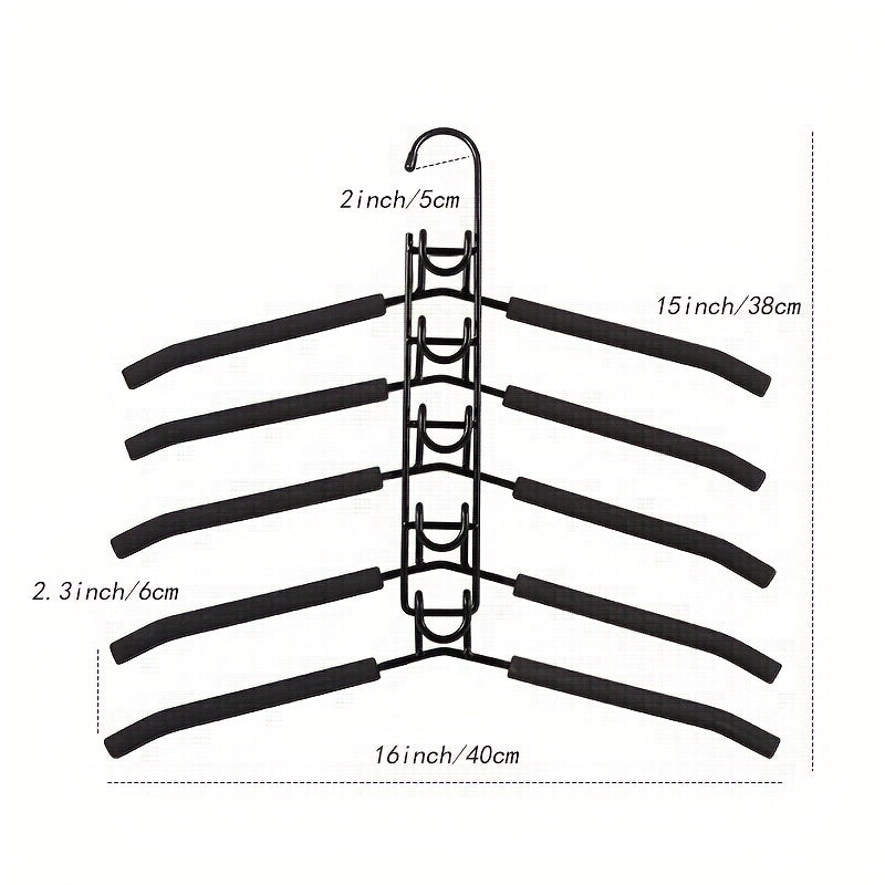 Multi-Layer Metal Clothes Organizer with Detachable Pants Rack Non-Slip Sponge