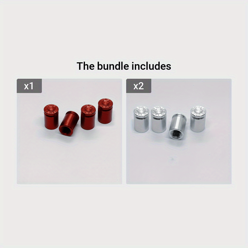 Universal Valve Cap Set for Cars Metal Tire Valve Covers Black 4 Pack