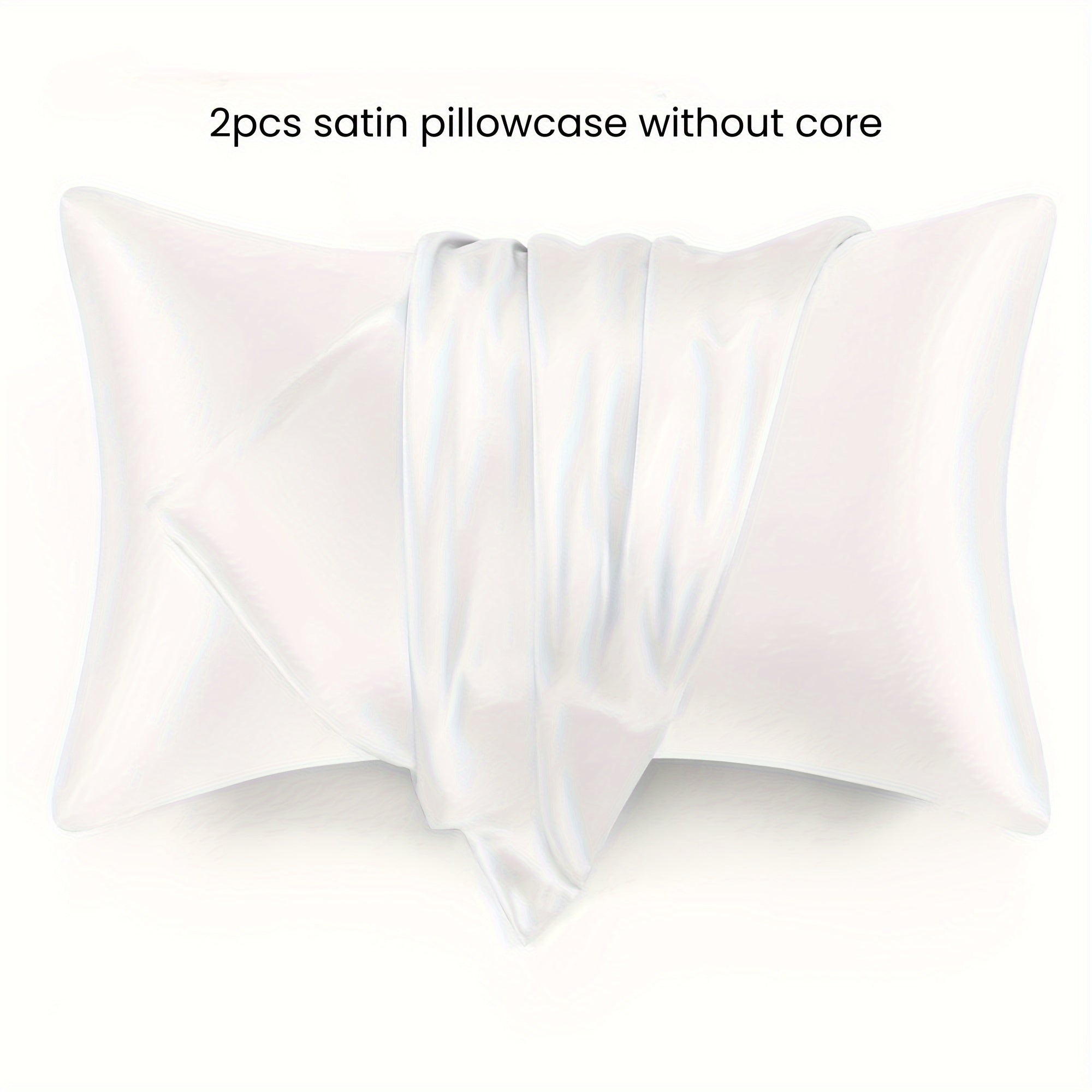 Satin Pillowcases Set of 1 or 2 Comfortable Sleep Bedding