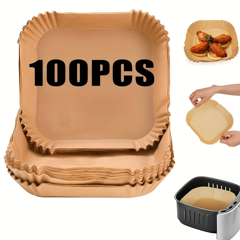 50/100 шт. Многоразовые принадлежности для вечеринок для аэрогриля, пергамент для выпечки, кухонные аксессуары