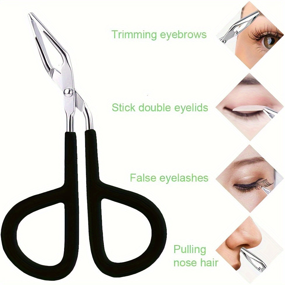 Pinza de cejas de acero inoxidable unisex con mango ergonómico para un cuidado preciso