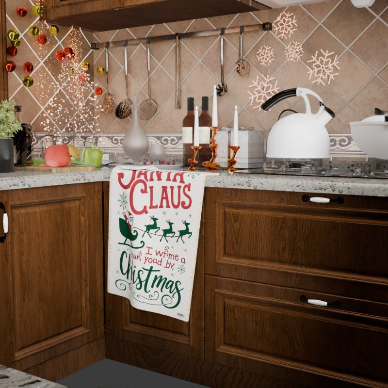 Festive Christmas Kitchen Towel 18x66cm Soft Holiday Decor