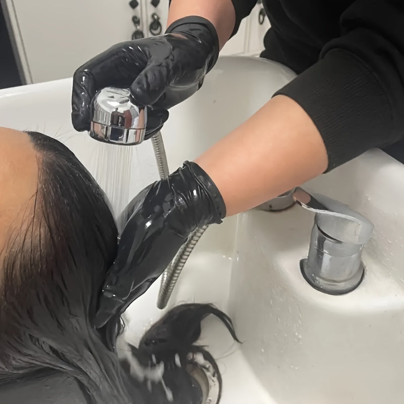 100 Pcs Disposable Nitrile Gloves 6 Mil Waterproof Household Cleaning Gloves